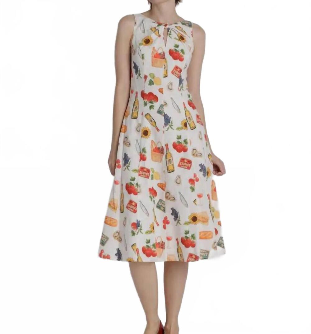 NEW AUREUM keyhole midi dress in tomato